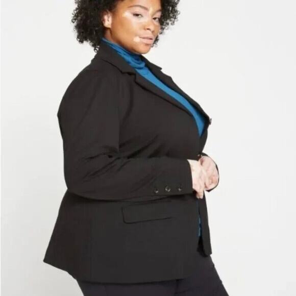 Universal Standard Desk-to-Dinner Ponte Blazer NWT Size 8 (2XS) Black - Picture 9 of 12